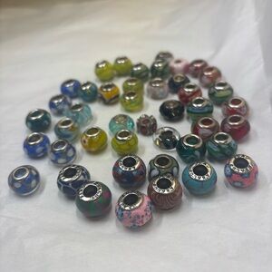 Beads Glass, Jewel Wood 44 for Jewelry Making Great for Pandora Bracelets